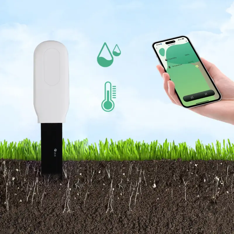 Senzor inteligent Tuya pentru umiditate și temperatură sol, interior și exterior IP44, tester capacitiv pentru plante și flori