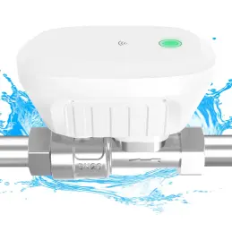 Set valvă inteligentă DN20 cu contor apă & temperatură, Tuya Wi-Fi, IP65, cu 1–6 senzori scurgeri